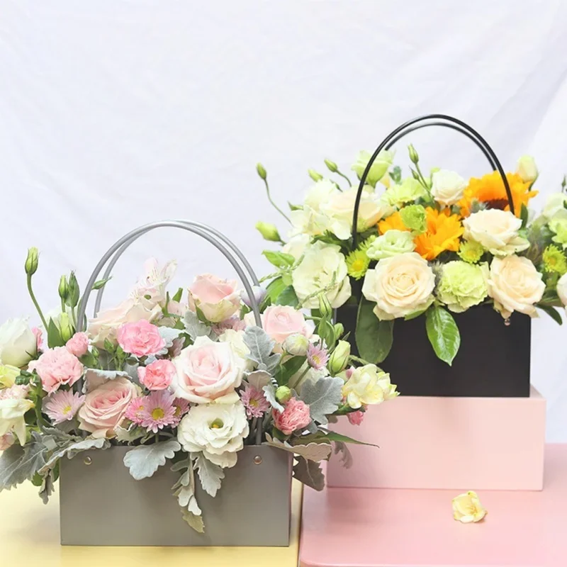 Florist Supply Buckets - Бумажная коробка-ведро для цветов из ПВХ,