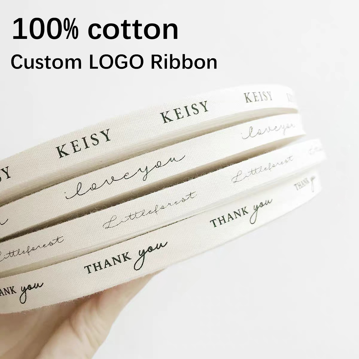 Florist Supply Ribbon - Хлопковая лента с логотипом на заказ