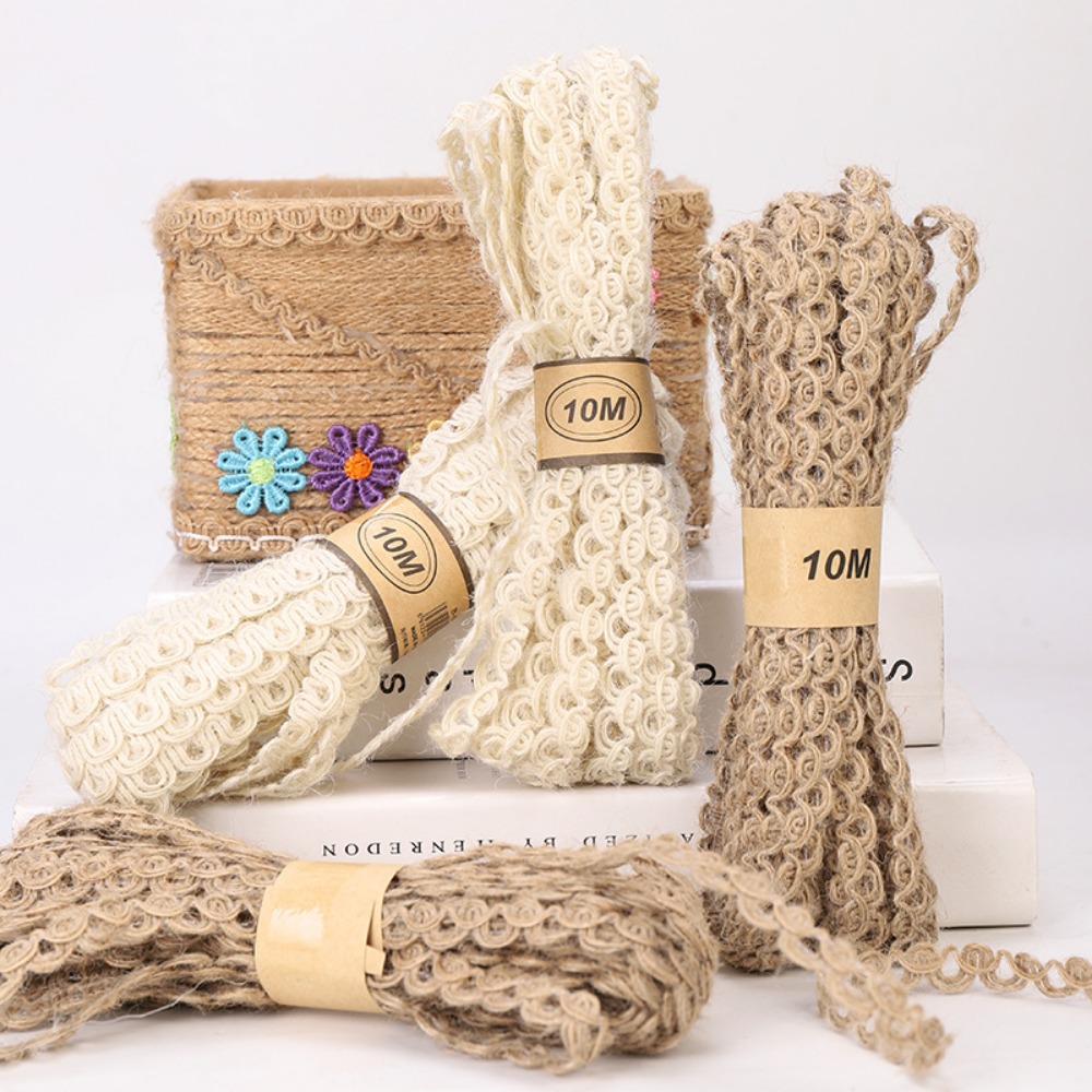 Florist Supply Ribbon - Лента из льняного кружева 10 м