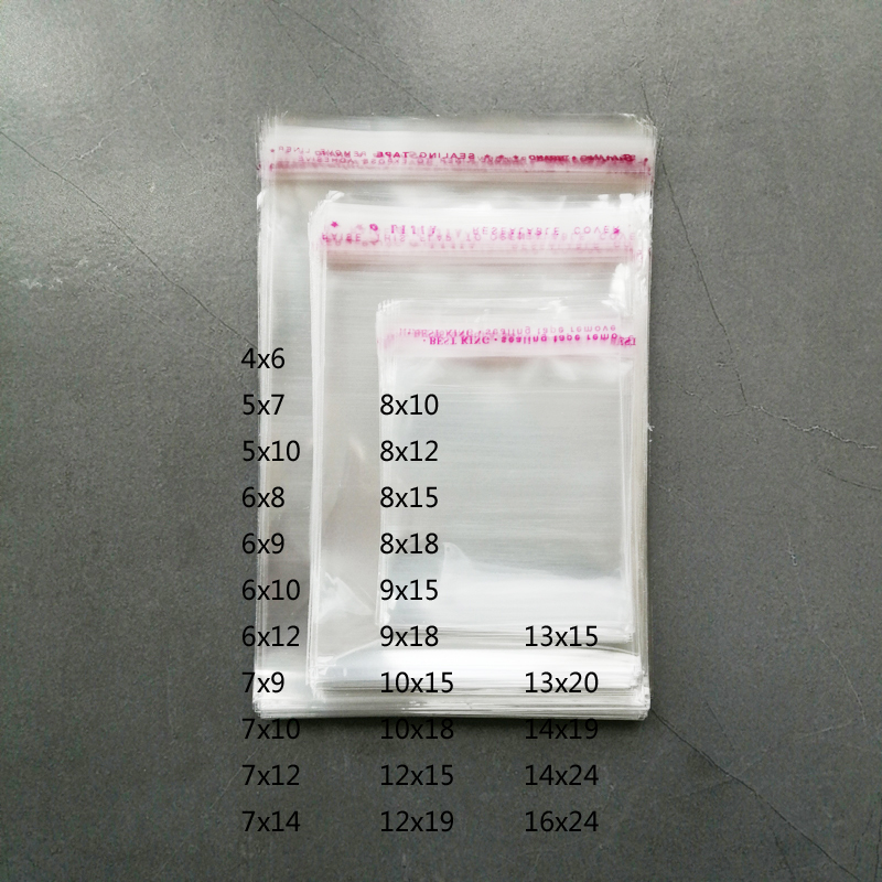 Cellophane Wrap Clear - 1000 шт. прозрачный пакет прозрачные Opp