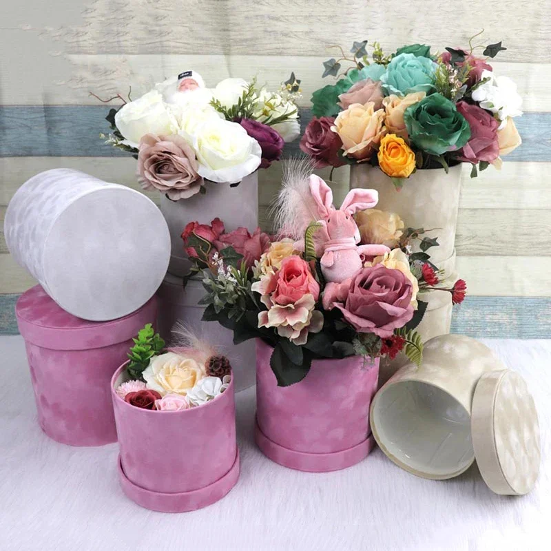 Набор из 3-х круглых бархатных – обзор и цена Florist Supply Buckets