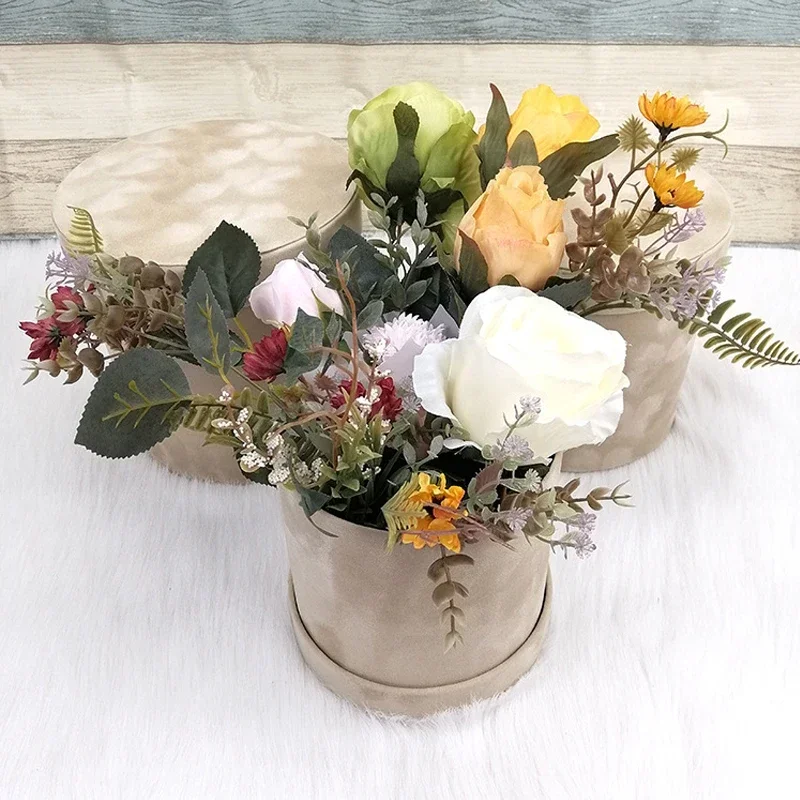 Набор из 3-х круглых бархатных – обзор и цена Florist Supply Buckets