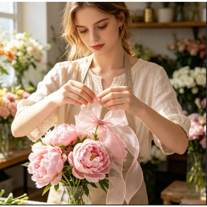 Лента из органзы с волнистым к – обзор и цена Florist Supply Ribbon